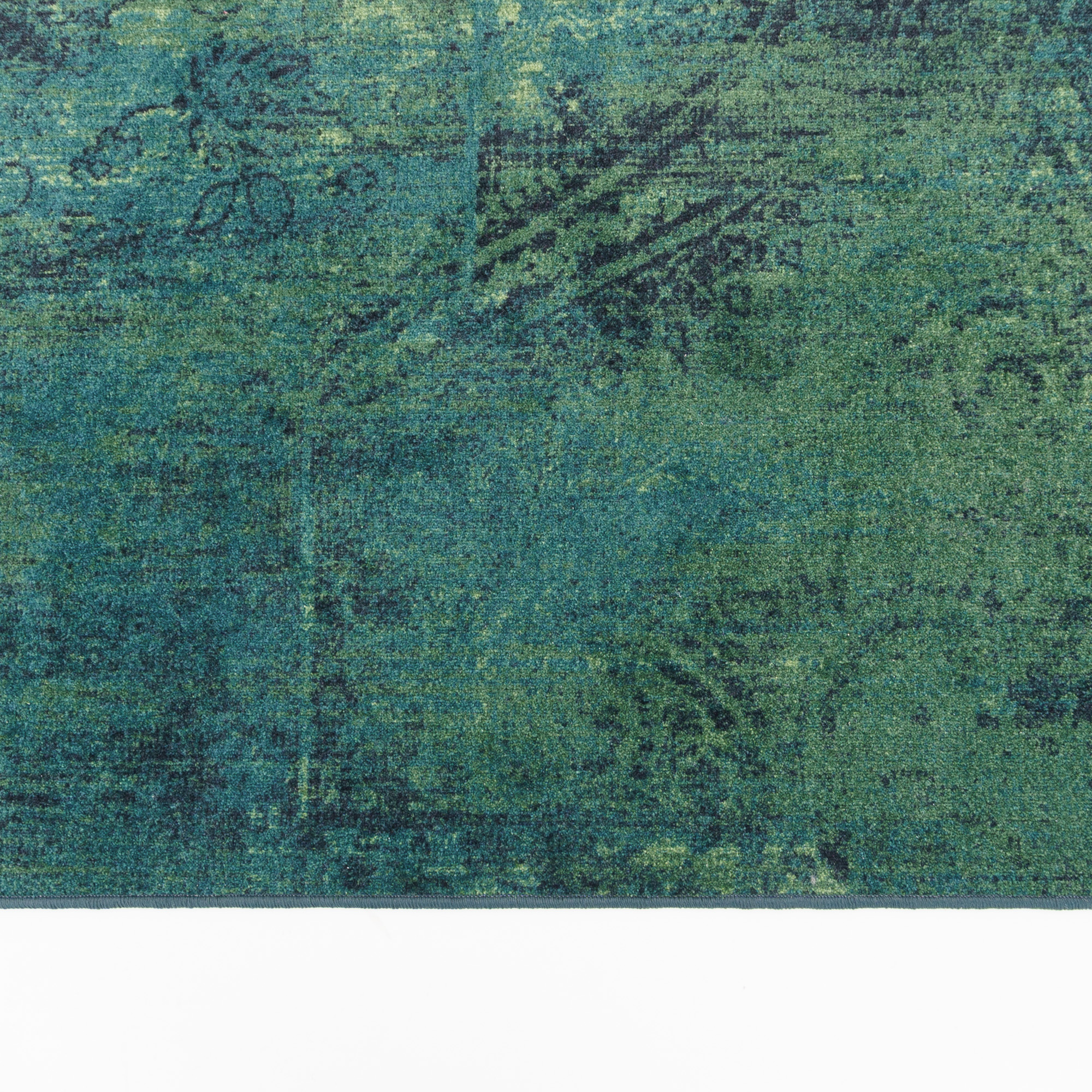 Vintage Teppich Raw Dunkel Grün | Nach Maß | VM00RAW983