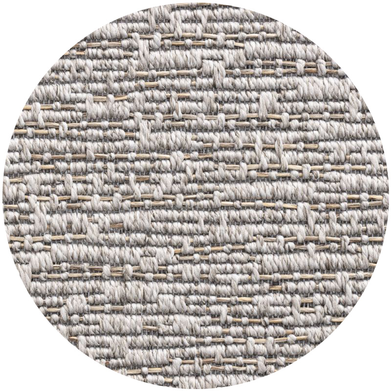 Rund Teppich Xilento Outdoor Savannah Silber