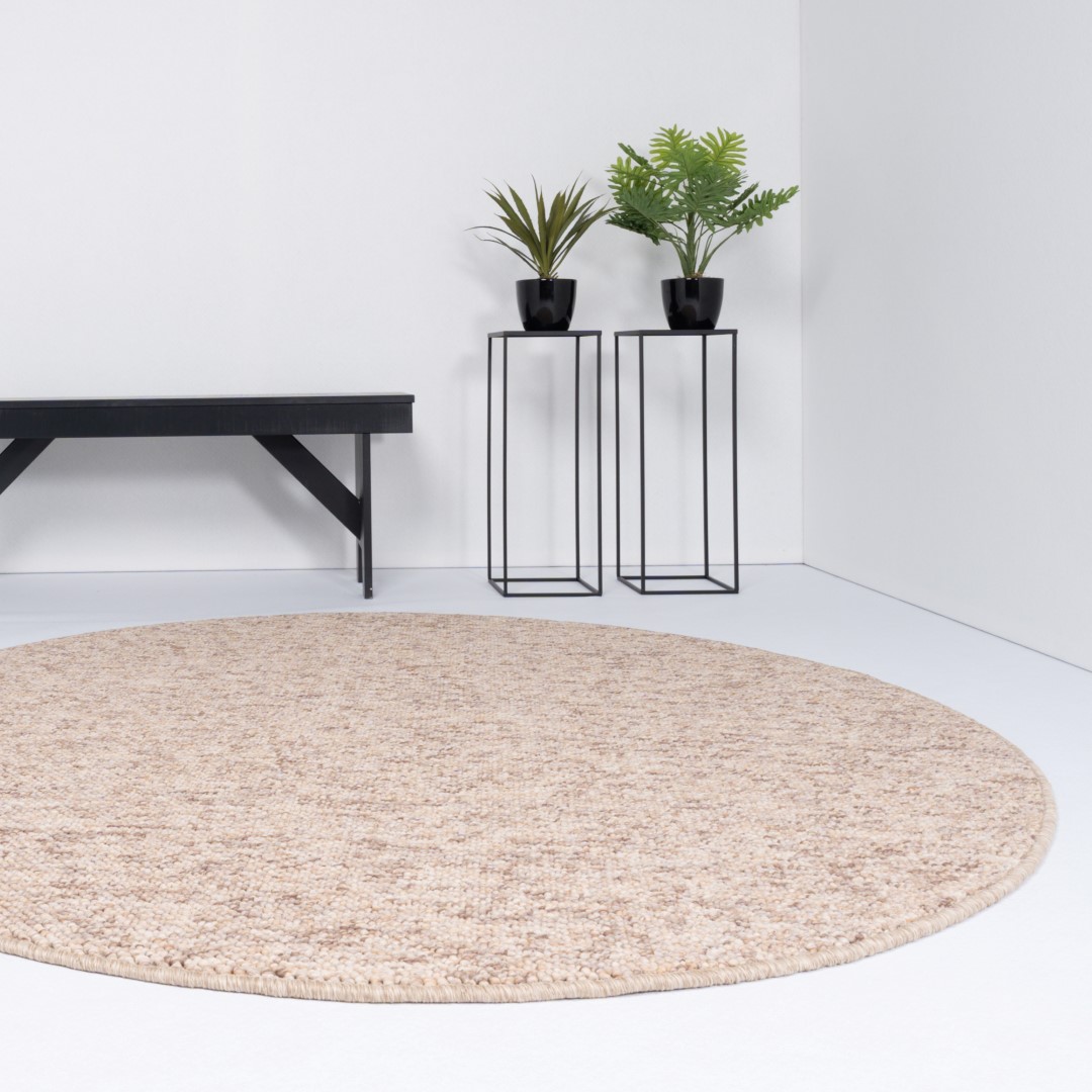 Rund Teppich Xilento Kassei Beige