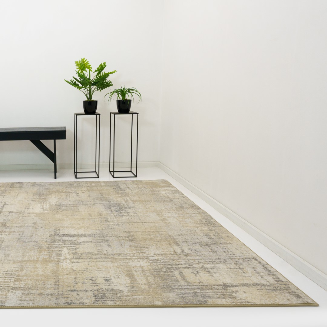 Teppich Xilento Crunch Eifenbein Grau | 170 x 230 cm